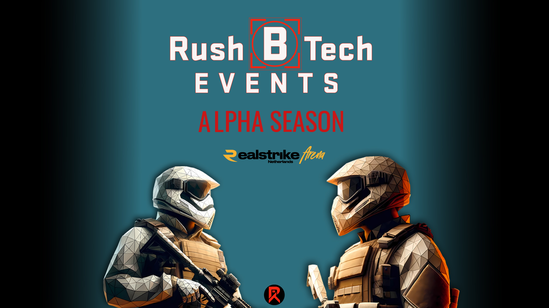 RUSH B indoor airsoft-arena met elektronische game-objectives en NFC-spelertracking